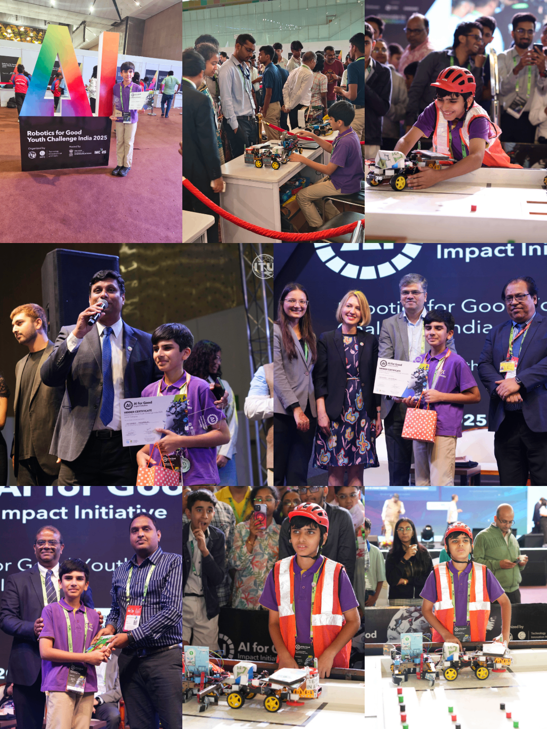 IgnAIte students at the Robotics for Good Youth Challenge India 2025